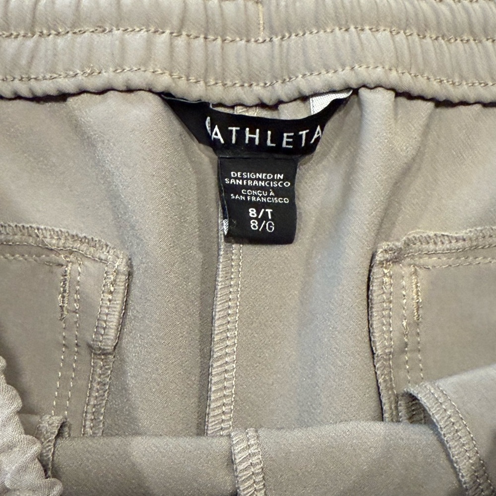 ATHLETA Endeavor Jogger Pants Inseam 30 size 8 TALL Tan Work Casual - Picture 7 of 7
